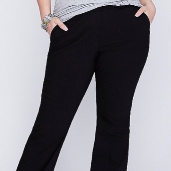 lane bryant black slacks